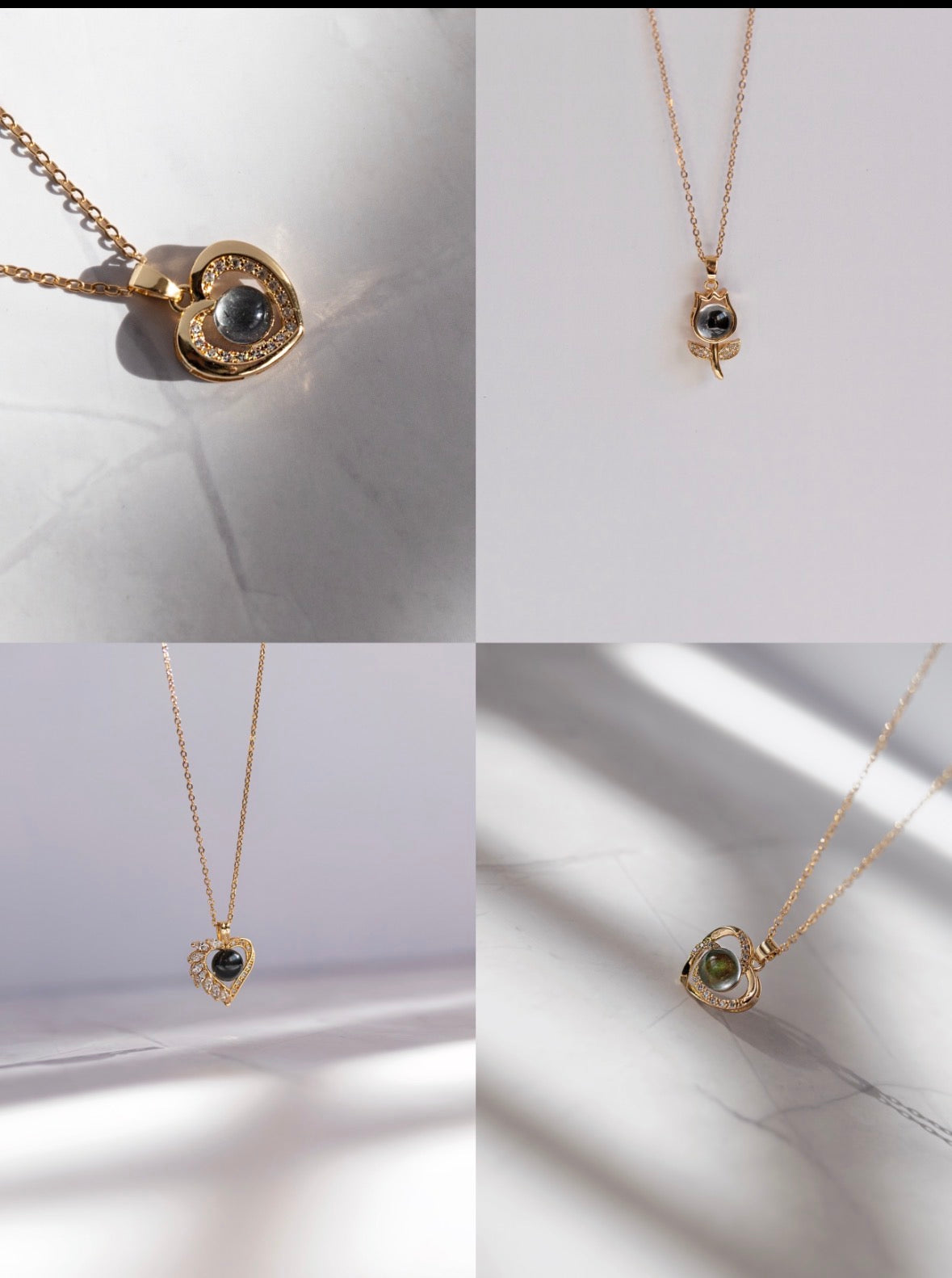 COLLAR CORAZÓN MAGIC LOVE EN ACERO 316L CON CIRCONITAS Y GEMA TERMOSENSIBLE