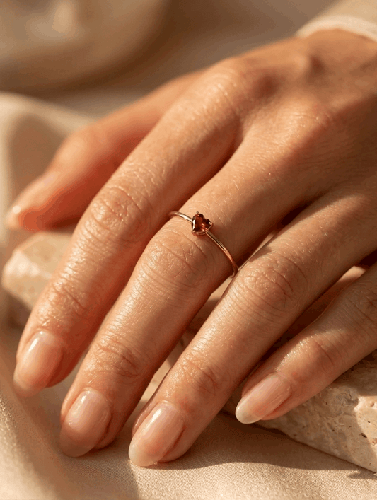 Anillo Heart Rojo Ajustable