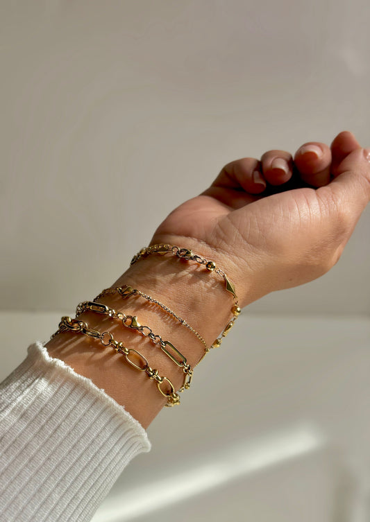 Pulsera de Eslabones Ovales y Redondos - Acero 316L