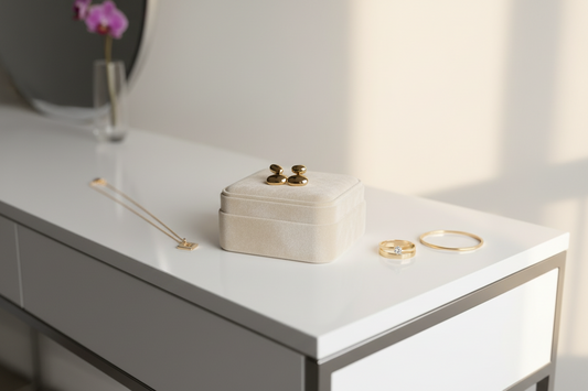 Pendientes Stud Colgantes con Diseño Orgánico y Pulido en Tono Oro