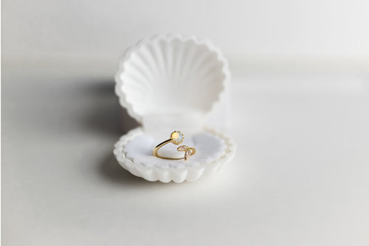 Anillo Abierto Cola de Sirena en Acero Inoxidable 316L