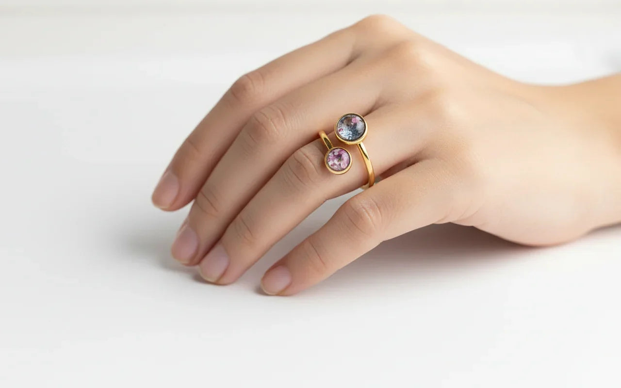 ANILLO AJUSTABLE TOI ET MOI ACERO INOXIDABLE COLOR ORO