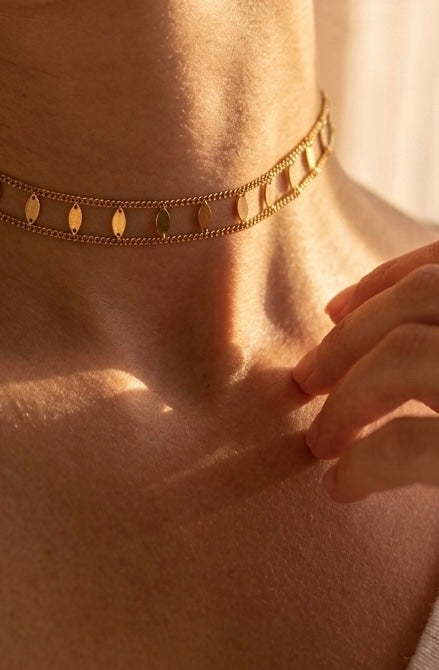 COLLARES DORADOS ACERO