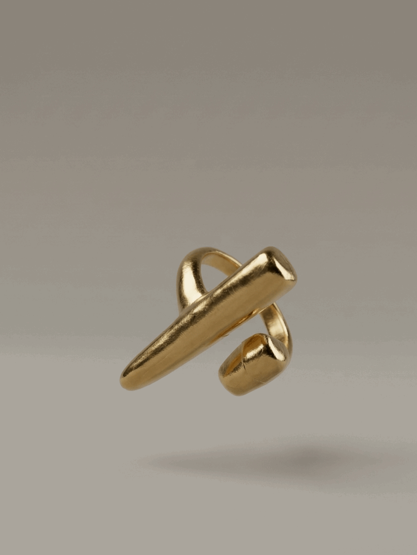 Anillo Escultórico 'Raw Finish' – Acero Quirúrgico Mate