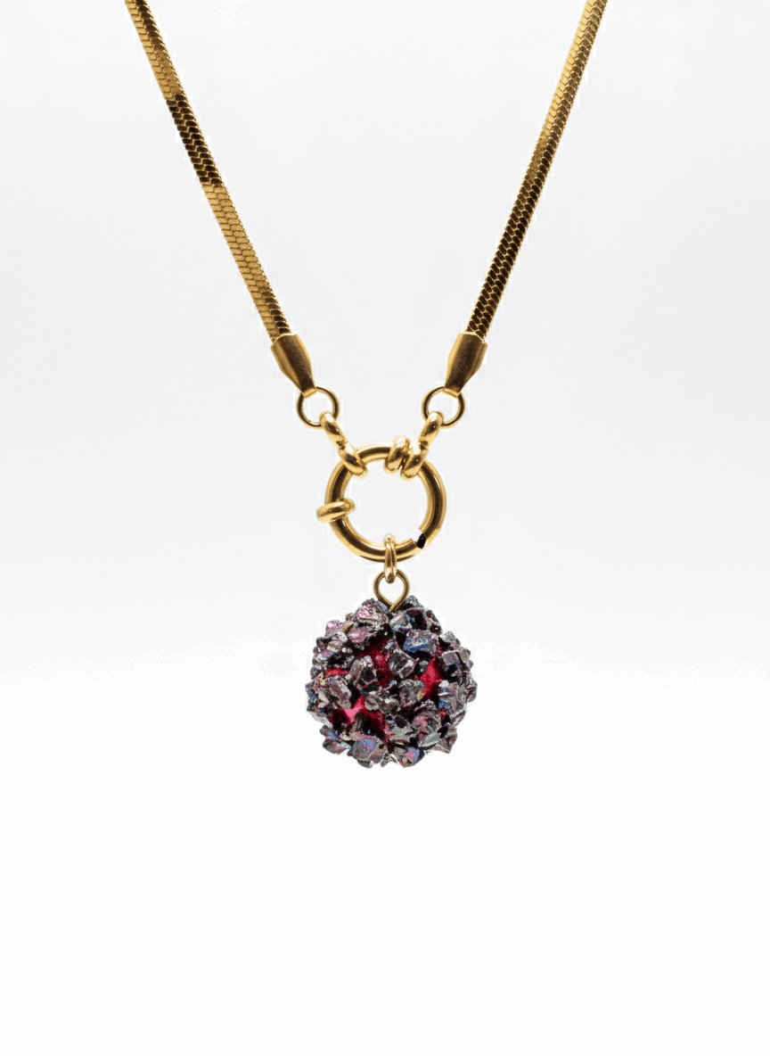 COLLAR GEMA ESTELAR EN RESINA DE ALTA CALIDAD CON PIEDRAS NATURALES