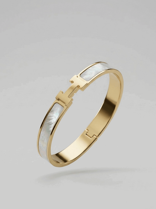 PULSERA H NÁCAR DORADA