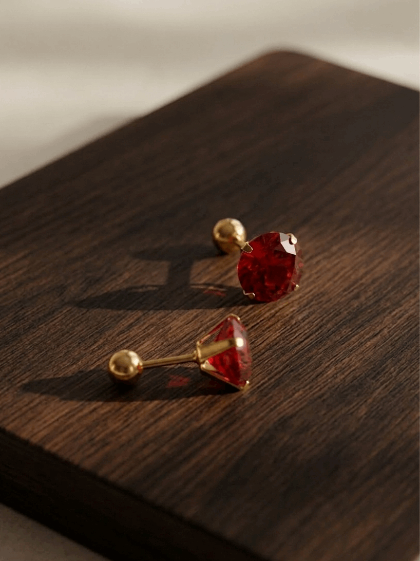 PENDIENTES - SCARLETT CRISTAL ACERO quirúrgico