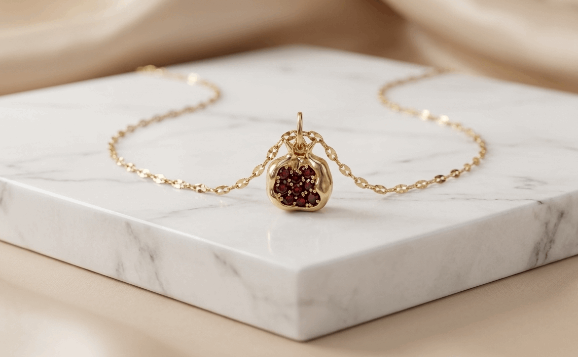 COLLAR - RUBIS SACRÉ baño de oro 18 KT