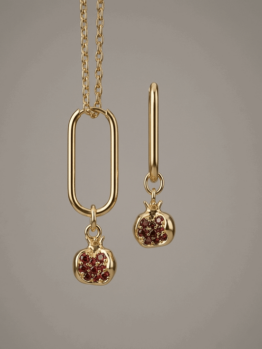 PENDIENTES - RUBIS SACRÉ Baño de oro 18 KT