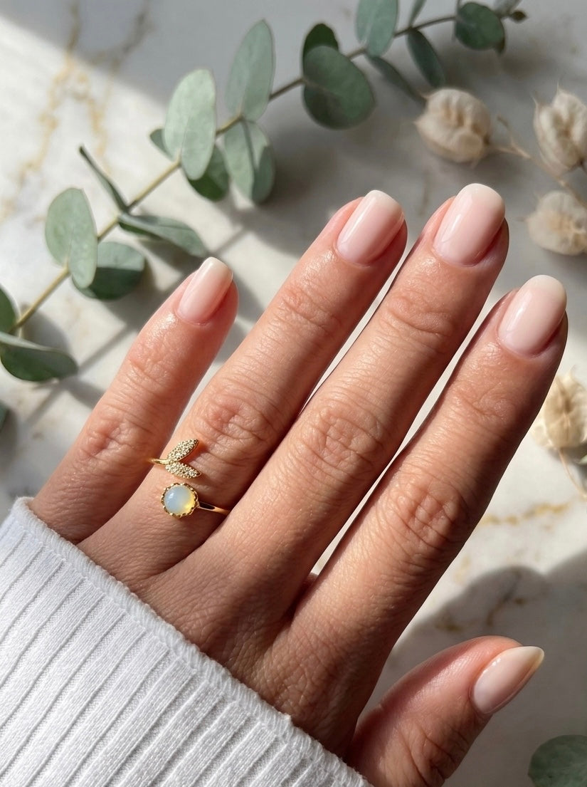 SORTIJA COLA DE SIRENA AJUSTABLE ACERO CON CIRCONITAS DORADA