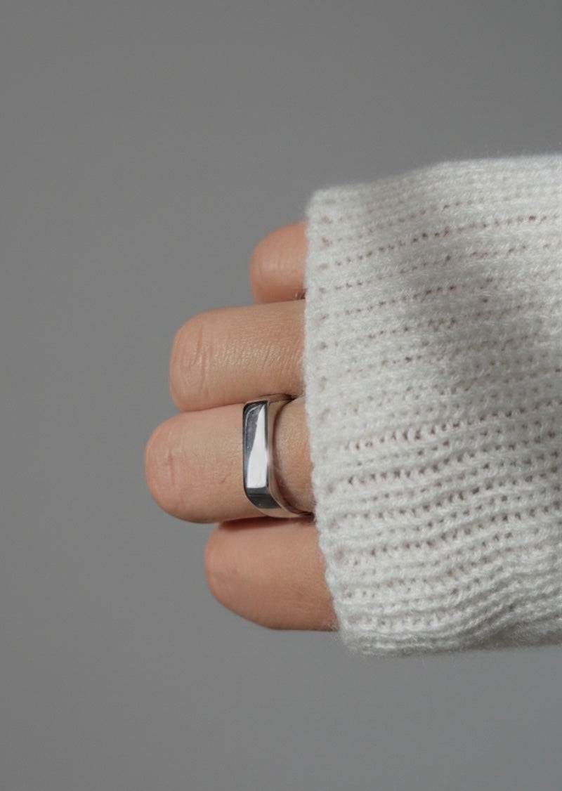 Anillo de Sello (Signet Ring) Clásico de Acero Inoxidable 316L