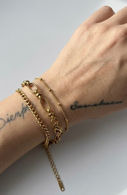 PULSERA DE ESLABONES OVALADOS ACERO 316L