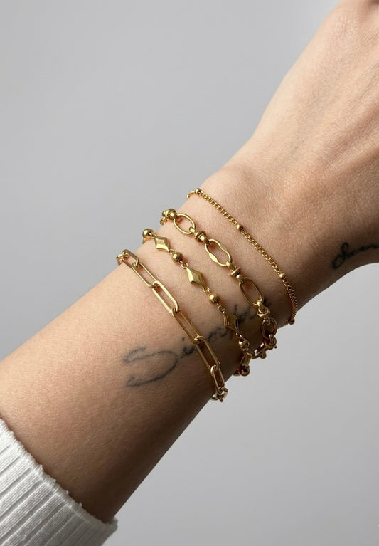 PACK DE 4 PULSERAS EN ACERO 316L