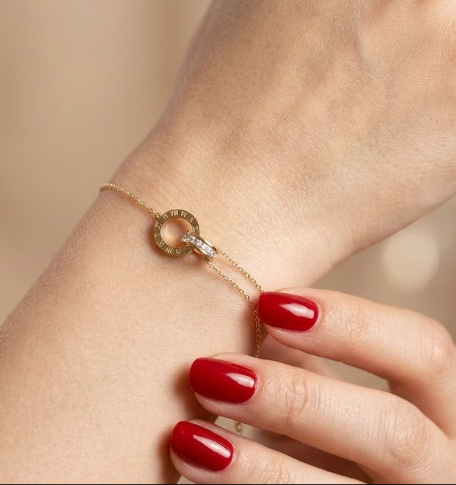 Pulsera Aureum Heart – Elegancia en Acero y CirconitasSky Blue
