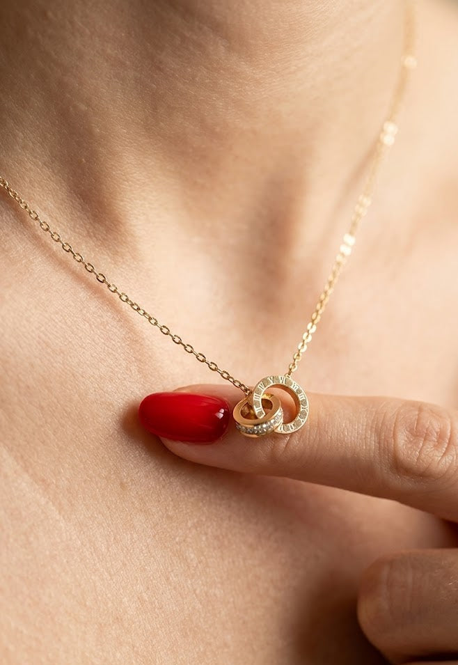 Collar Aureum Heart – Elegancia en acero y circonitas Sky Blue
